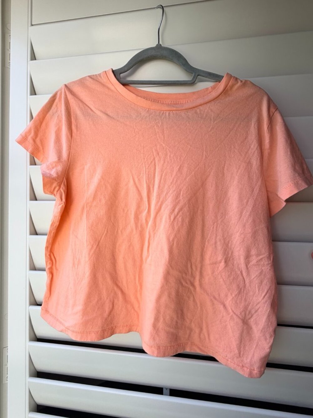 Universal Thread Peach Coral Cotton Crewneck Short Sleeve Tee Size Large